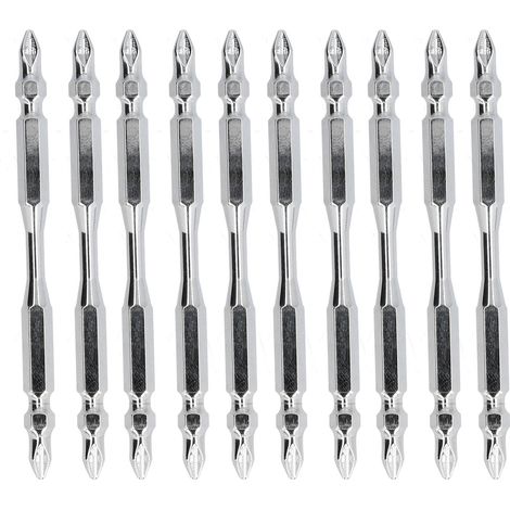 Lot de 10 embouts cruciformes K5 en acier allié, double extrémité antidérapante à forte aimantation, pour perceuse électrique (1/5)