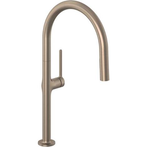 Kludi Reef - Grifo de fregadero con ducha extraíble, bronce cepillado 50851N175 (1/2)