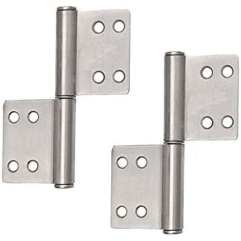 4x Scharniere aus Edelstahl, perfekt für den Innen- und Außenbereich - stabile Scharniere für Türen aus Metall und Holz (1/4)