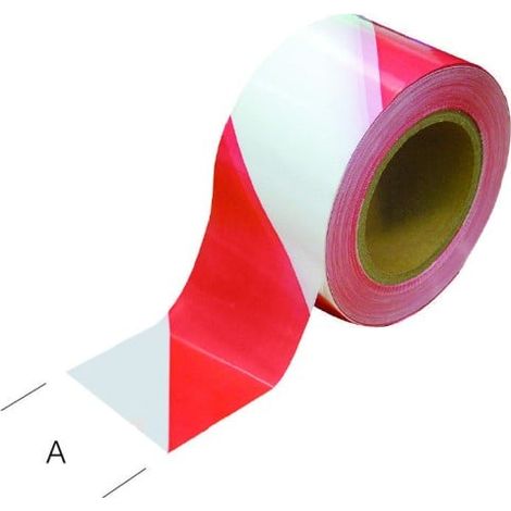 Ruban de signalisation METRICA 60132 – 100 m x 50 mm rouge/blanc