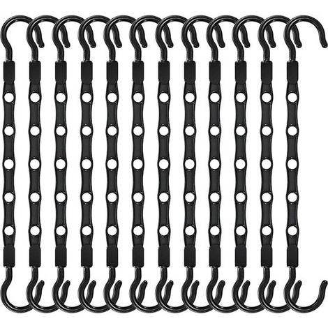Cintre fonctionnel pour garde-robe - Rotatif à 360 degrés - Plastique robuste - Cintres multiples - Antidérapant - Cintres utiles - Cintres 12 pièces (1/5)