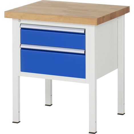 Rau Werkbank höhenverstellbar 8123A2, B750xT700xH840-1040mm, 2x Schublade-TA (1/5)
