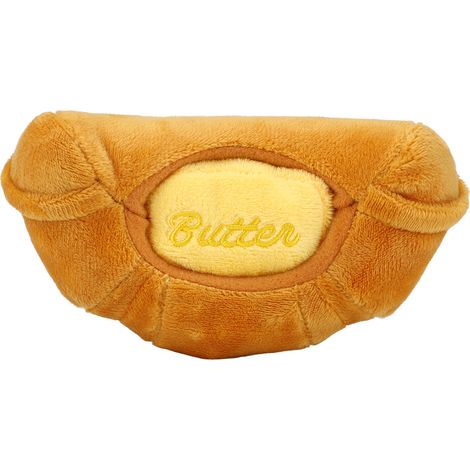 Jouets en peluche Croissant pour chiens, interactifs et amusants, à mâcher, couineur, pour chiots, chats, chatons