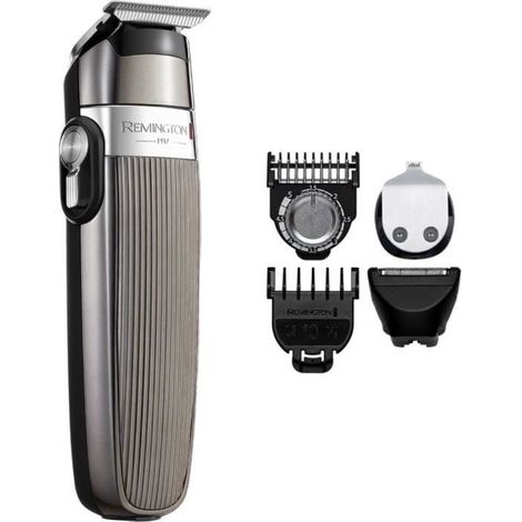 Remington Tondeuse Barbe [Multifonction Cheveux] Heritage (Design Premium Vintage, Précis, Lames T en acier inoxydable auto-affûtées, 11 accessoires: 8 Sabots 3-25mm, Wet&Dry) PG9100