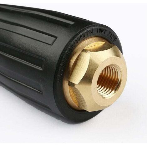 YMYNY Buse Rotative Haute Pression 3000 PSI Buse de Pulvérisation Turbo pour Nettoyeur Hute Pression avec Raccord Rapide 1/4", 030(noir) (1/3)