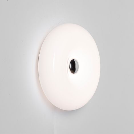 Applique murale LED design moderne verre blanc Ø30cm CCT 3000 4000 6000 K