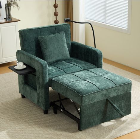 poltrona soggiorno 167x79x83 relax reclinabile verde OKMYHOME (1/5)