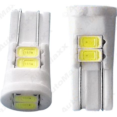 Ceramic automotive LED lights T10 5730 6LED ultra-high brightness parking lights, LED license plate lights, white. (1/4)