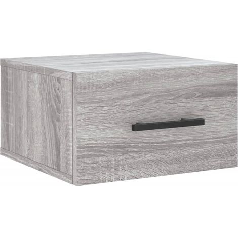 Table de chevet Cabinet de chevet Table de nuit murale sonoma gris 35x35x20 cm (1/5)
