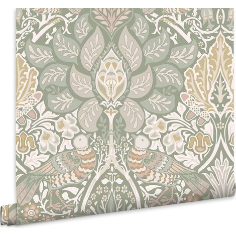 William Morris At Home Vliestapete Dove & Rose Spring Garden Grun 10mx52cm (1/5)