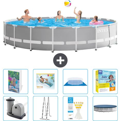 Prism Frame Pool Rund - 610x132 cm - 9-teilig S639