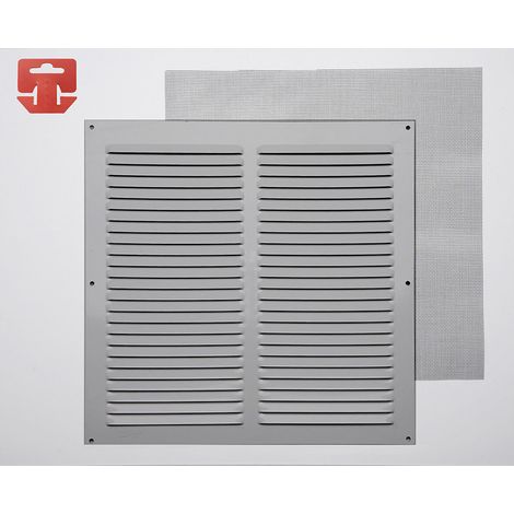 Grille Avec Toile Moustiquaire Aluminium 0.6 Couleur Naturalle 300x300mm (G) (1/3)