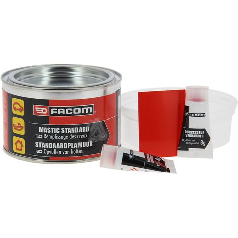 Mastic réparation fissures carrosserie 500g - FACOM - Forte adhesion - Métal, bois, stratifié, béton - Polyester (1/5)