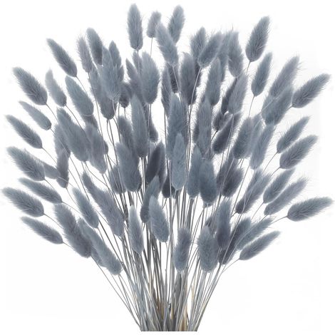 120pcs Herbe De La Pampa Fleurs Séchées Ovatus Séché Naturel 43cm Fleur Sechees Naturelle Boheme Fleurs Décoration Anniversaire Décoration Mariage Maison(Gris) (1/5)