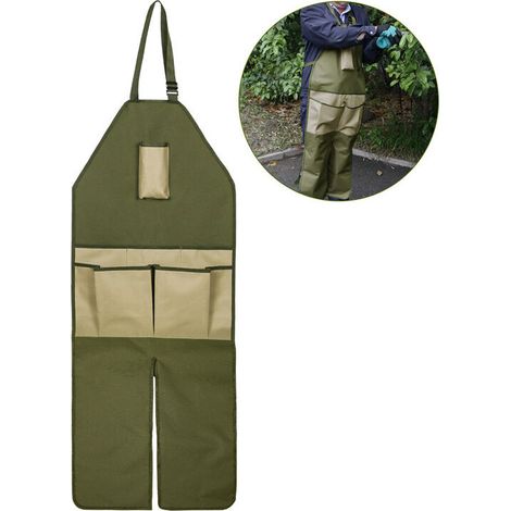 ZVD Leggings en tissu Oxford avec poches à outils, boucles, tablier de cueillette, vêtements anti-salissures pour vergers, tablier de travail du bois, tabliers de travail (1/4)