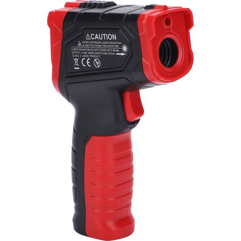 Teans Infrarot-Thermometer (industrielles Infrarot-Thermometer zur Messung der Öltemperatur), neutrale Verpackung + Bedienungsanleitung in Englisch, inklusive Batterie. (1/4)
