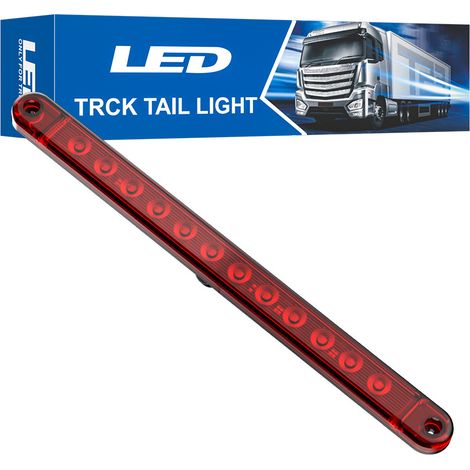 Feu stop central LED 12LED 2835 12W 12V DC IP65, feu arrière latéral pour camion, remorque, poids lourd, bateau, mode haut/bas luminosité(4pcs) (1/5)