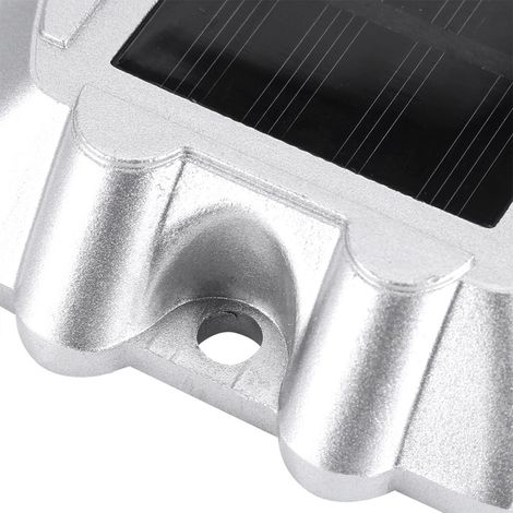 Solarbetriebene 6-LED-Außenleuchte aus Aluminiumguss, wasserdicht, für Einfahrten, Wege und Straßen (rot) (1/5)