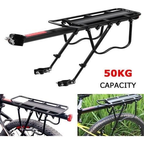 Vélo Porte Bagage, Universel Transporteur Vélo arrière Footstock Rack Aluminium Réglable Panier VTT Support Tige de Selle Vélo (1/4)