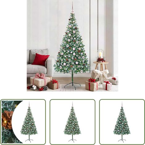 Kegelbaum -  Künstlicher Weihnachtsbaum Grün 210 cm PVC und Stahl
