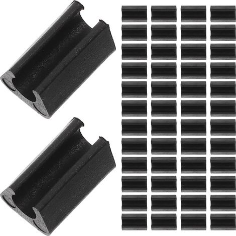 Lot de 100 protège-pieds chaise en plastique noir, anti-âge et (1/5)