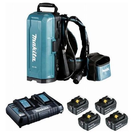 MAKITA 18V Li-Ion Supporto per schienale 4 x BL1850B + 1XDC18RD - 191C78-3