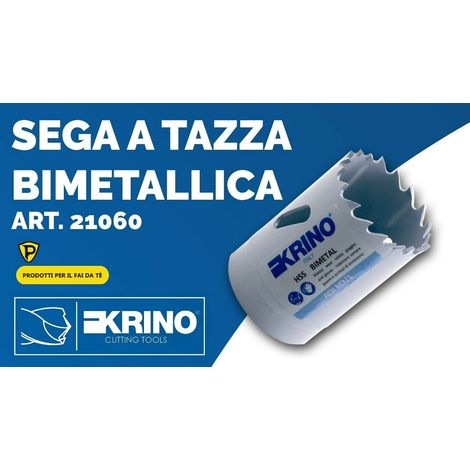 SEGA A TAZZA BIMETALLICA KRINO HSS 16 mm PER METALLO LEGNO PLASTICA ACCIAIO FRESA