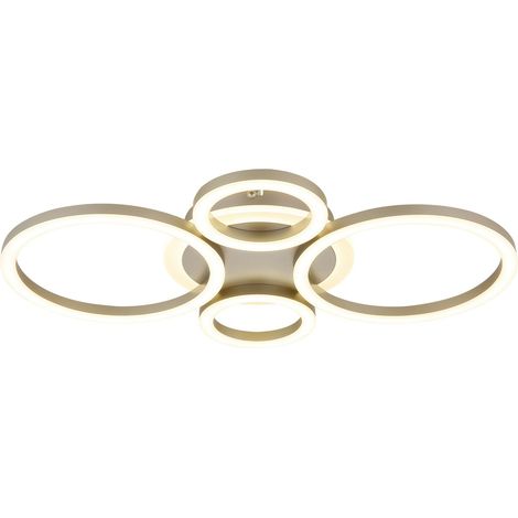 Globo Loretta Plafonnier semi-encastré LED couleur café mat 3000/4000/6500K (1/5)