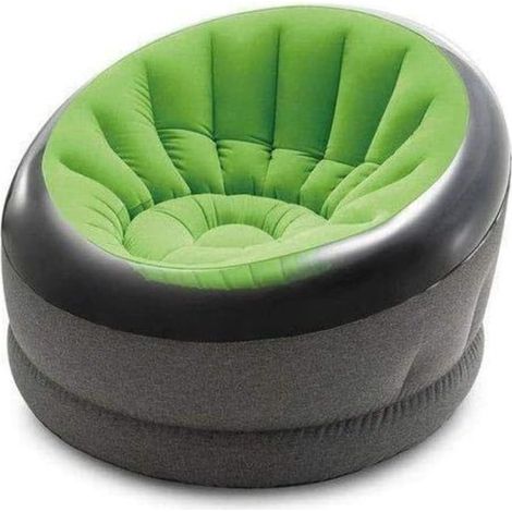 Aufblasbare Möbel, aufblasbarer Stuhl, rundes aufblasbares Sofa, 112 x 109 x 69 cm, grün. (1/4)