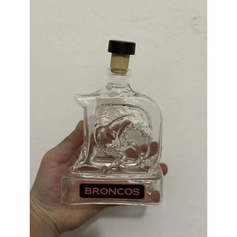 Carafe en verre au design original de cheval en 3D (café), bouteille de whisky avec bouchon couronne, décoration de bar/espace masculin idéale pour les amateurs de sport. (1/5)