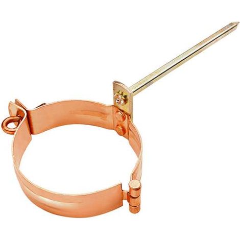 GRÖMO Kupfer Fallrohrschelle CU ø100 mit Schlagstift 140mm, 60247 (1/2)