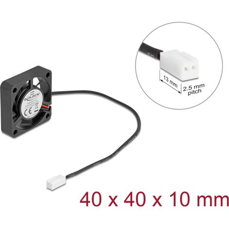 Delock Ventilador axial de 5 V de corriente continua, 40 x 40 x 10 mm negro