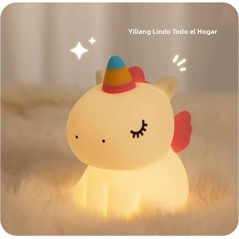 Veilleuse LED en silicone (Licorne) avec capteur tactile (1/4)