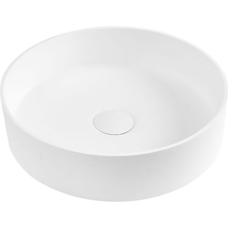 Lavabo rotondo in superficie solida bianco Salitral (1/5)