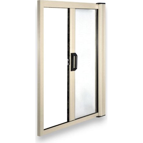 Zanzariera avvolgibile orizzontale 150x250h cm con profili in alluminio per porte e finestre - Avorio