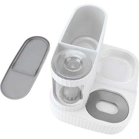 1 Distributeur automatique de nourriture, 2 en 1 avec gamelles détachables pour eau et nourriture, adapté aux chats et chiens (1/5)
