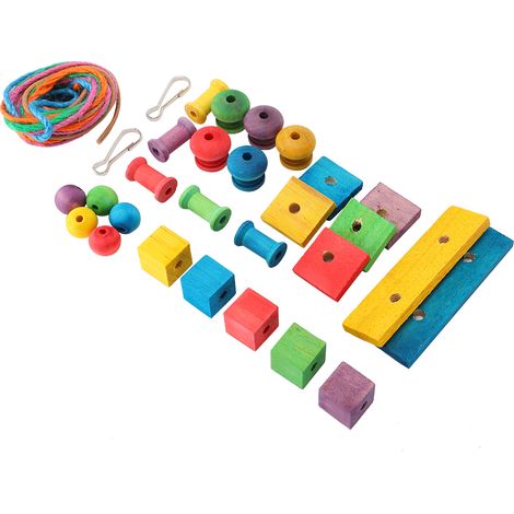 Accessoires colorés pour perroquets à faire soi-même, naturels et sûrs, décoratifs et éducatifs (1/5)