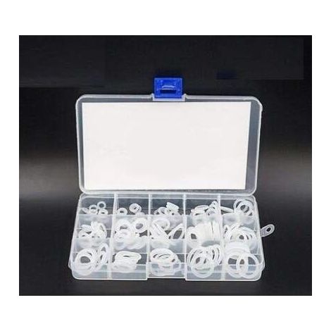 Kit de joints toriques en caoutchouc de Silicone transparent de qualité alimentaire, 225 pièces, différentes tailles (1/4)