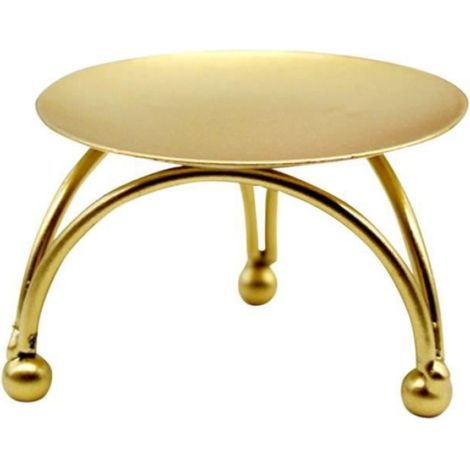 Bougeoir rond en fer doré, bougeoir de Table de bureau, maison, décoration de fête de mariage (1/3)