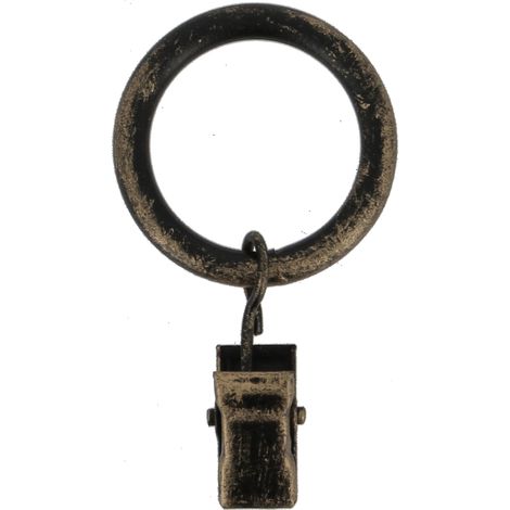 Lot de 6 anneaux à pince D40 mm Bronze 40 mm