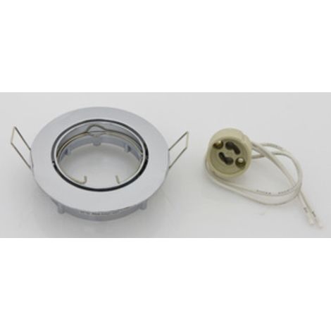 FARETTO INCASSO ORIENTAB P/LED GU10 CROMO- 5,0 pz