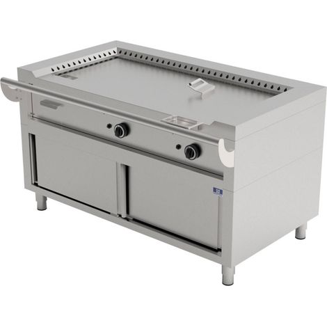 Teppanyaki à gaz sur soubassement fermé, 2 zones 1440x770x850 mm - VIRTUS
