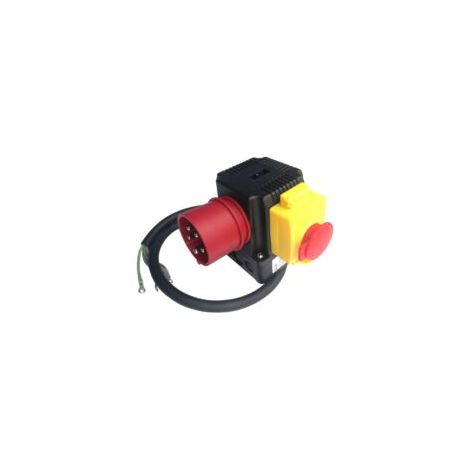 Pulsante di arresto di emergenza magnetico multifunzione 2 in 1 da 250/400 V 16 A con spina industriale a 5 pin.
