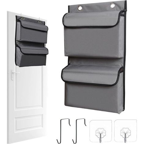 Scomparti portaoggetti - Sopra la porta - Organizza lo spazio - Struttura impermeabile - 152x91x15 cm - Funzione singola