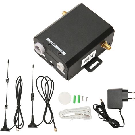 Routeur WiFi 4G LTE Industriel avec Slot Carte SIM, 2 Antennes Externes, 150Mbps, 16 Utilisateurs, Hotspot, 100‑240V EU Plug