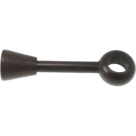 supporto regolabile per bastone ø28mm con viti e tasselli - colore noce.