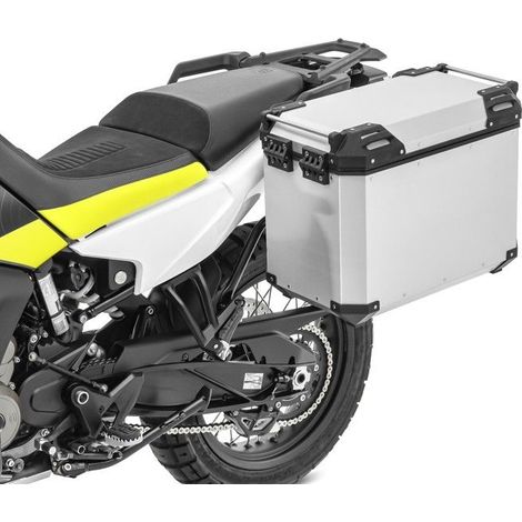 Valise laterale aluminium moto Bagtecs QP48 argent 48 Litres