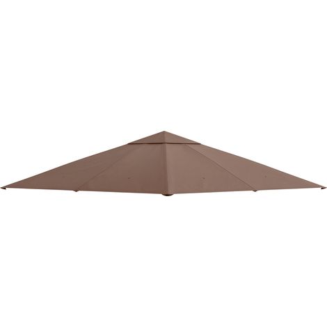 Techo de Repuesto 300x300 cm para Cenador de Jardín Cubierta de Repusto de Gazebo Exterior con 8 Orificios de Drenaje y Ventilación (1/8)