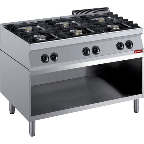 Fourneau gaz 6 feux soubassement - Diamond (1/4)