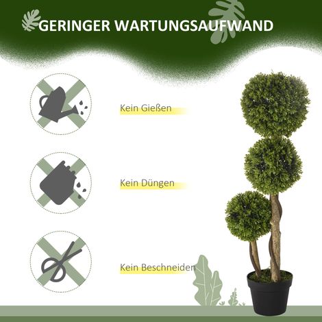 Plante artificielle 90 cm, buis vert clair en pot, arbre artificiel résistant aux UV, plante d'intérieur pour salon, verdure décorative (1/5)